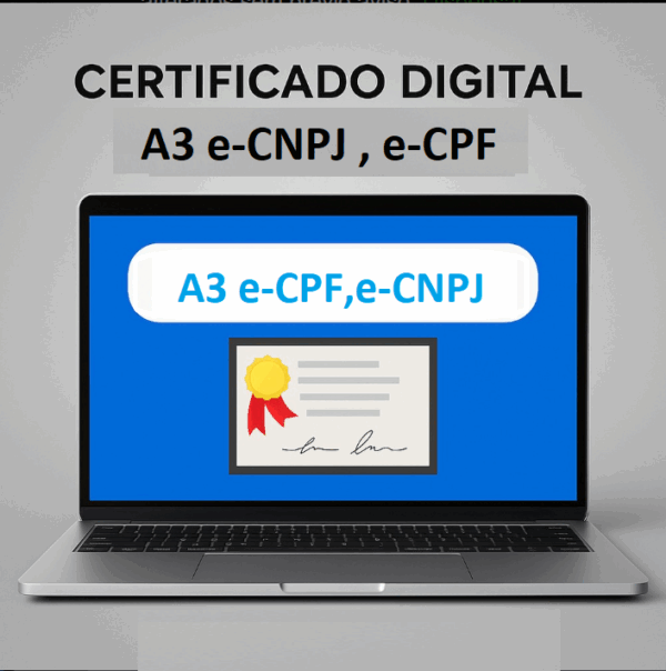 certificado A3 e-CPF ou e-CNPJ